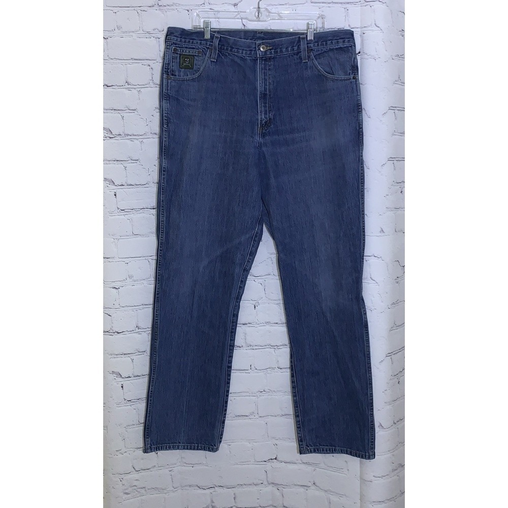 Cinch Jeans Men's 40x34 (Tag 40x36) Green Label Relaxed Fit Straight Blue Denim